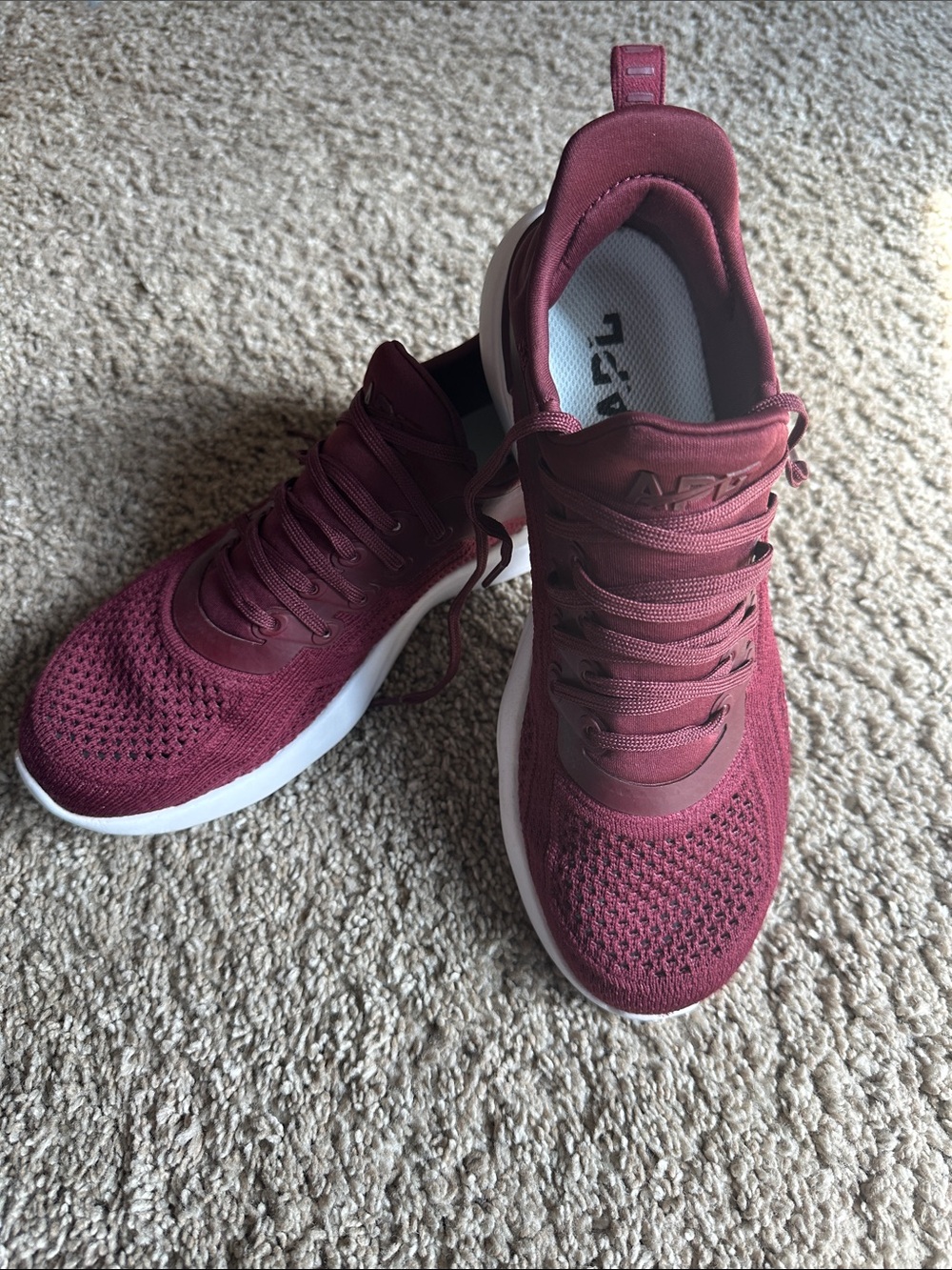 APL Women’s TechLoom Knit Sneaker - Wine/Burgundy
